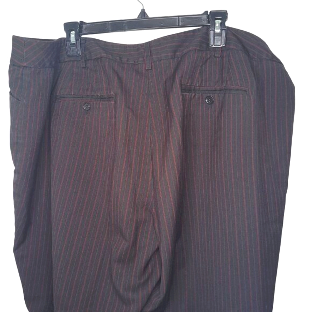 Lane Bryant Black and Red Pinstriped Office Pants Slacks Plus Size 24 - Picture 5 of 7